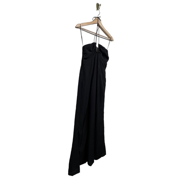 NWOT ABERCROMBIE & FITCH Halter Midi Dress Black XS - Picture 5 of 8